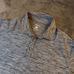 Naviskin Long Sleeve Polo Shirt Mens‎ XXL XXL Gray Heathered Performance Stretch
